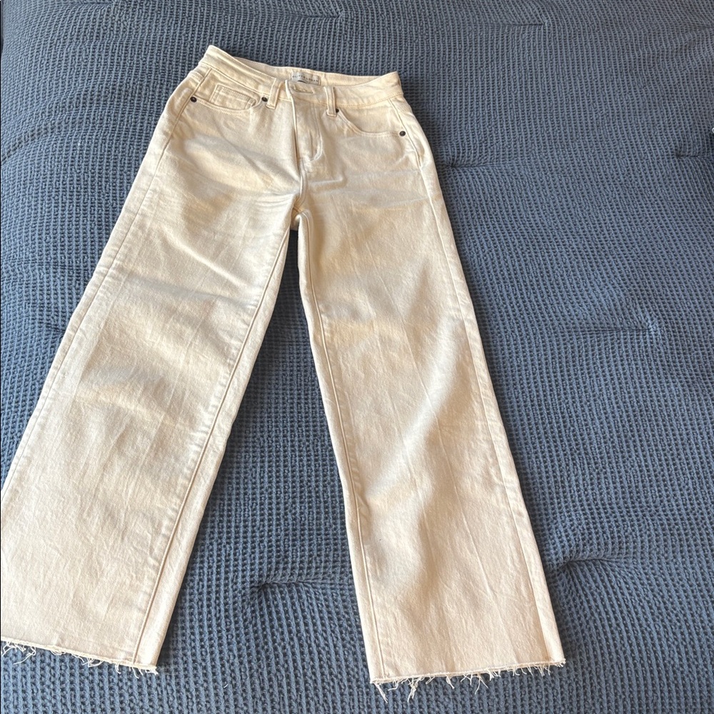 NWOT Oliver Logan Aberdeen High Rise Jean - Ecru Sz 25